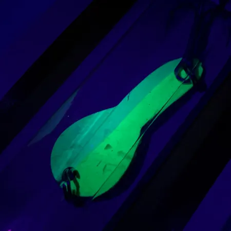 Cuillère Luhr Jensen Loco 1Glow, Blanc/Vert, 4g, UV Glow, #5303-001-0188