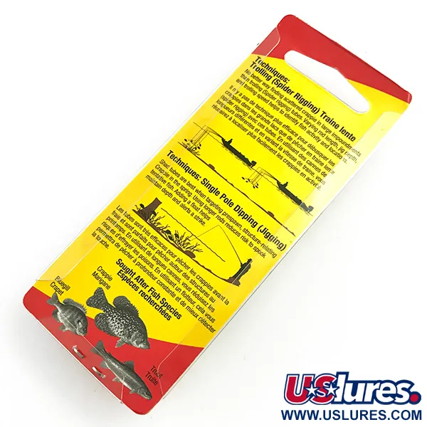 Johnson Crappie Buster Shad Tubes UV leurre souple, Blue/Green/Glitter, #6021