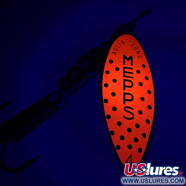 Mepps Aglia Long 2 Cuiller, Or / Orange, 7.4g, Feuille de saule, #6025