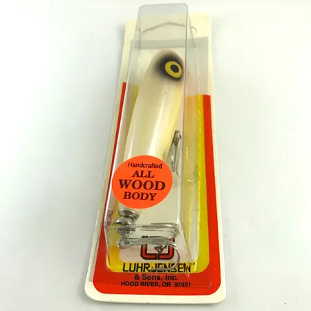 Luhr Jensen P.J.POP Popper bois, White Pearl/Orange, 17g, artisan, #6046