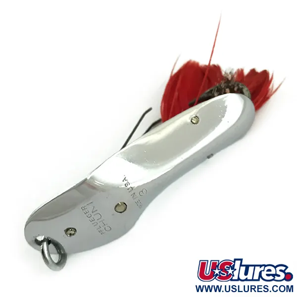 Pflueger Chum 3 Cuillère Anti-Herbe, Nickel / Rouge, 14g, #6062