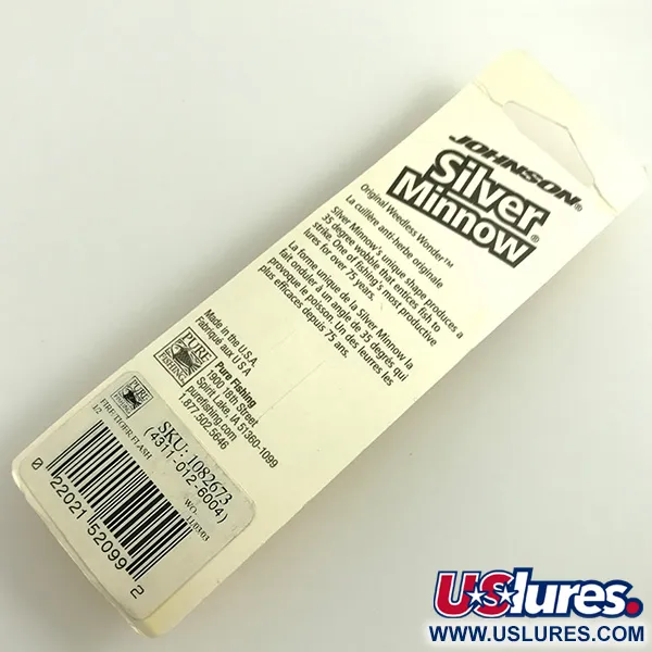 Johnson Weedless Silver Minnow Cuillère, Fire Tiger/Nickel, 14g, #6308