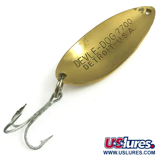 Dardevle Devle Dog 7700 Cuillère, Five of Diamonds, 14g, Laiton, #6073