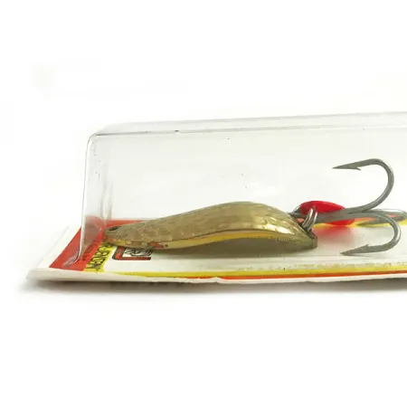 Cuillère Luhr Jensen Krocodile Stubby, Or Martelé/Rouge, 18g, #6086