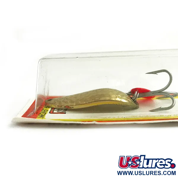 Cuillère Luhr Jensen Krocodile Stubby, Or Martelé/Rouge, 18g, #6086