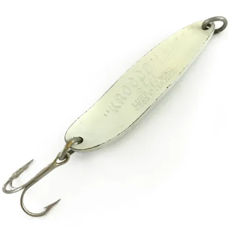 Luhr Jensen Krocodile Die #4 Cuillère, Blanc/Rose Vert Holo, 19g, #6131