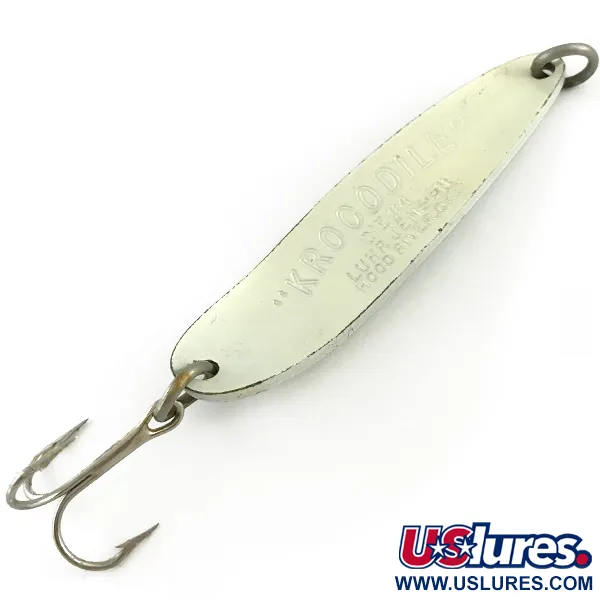 Luhr Jensen Krocodile Die #4 Cuillère, Blanc/Rose Vert Holo, 19g, #6131