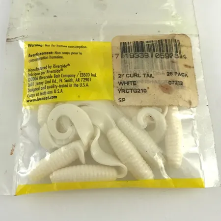 Riverside soft bait Virgule, Blanc, 5cm, corps annelé, #6133