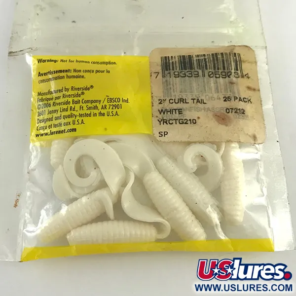 Riverside soft bait Virgule, Blanc, 5cm, corps annelé, #6133