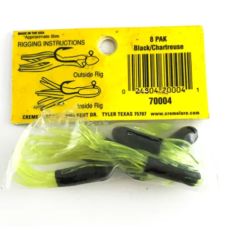 Creme Maxi Tail soft bait UV Leurre souple, Black/Green UV, 5cm, #6145