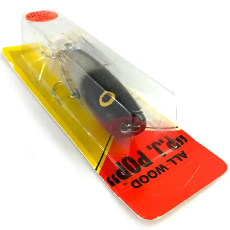 Luhr Jensen P.J.POP Popper bois, Argent / Noir, 17g, fait main, #6151