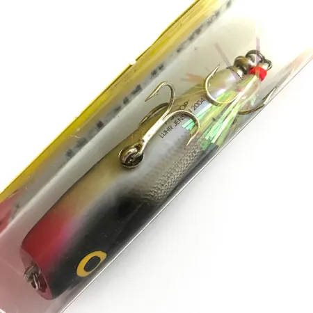 Luhr Jensen P.J.POP Popper bois, Argent / Noir, 17g, fait main, #6151