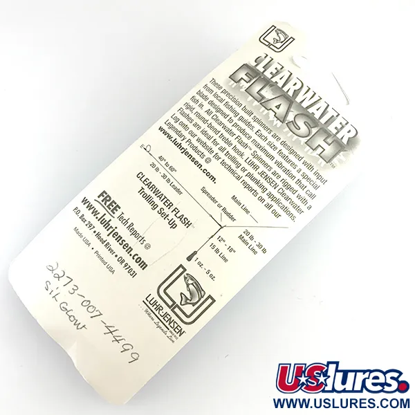 Luhr Jensen ClearWater Flash UV Cuillère, Argent, 7g, Action UV, #6154