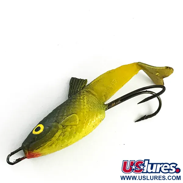 Vintage VIVIF Swim Bait, Jaune, 6g, Leurre Souple, France, #6166