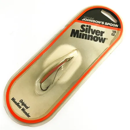 Johnson Silver Minnow Cuillère Anti-herbe, Vert/Orange/Nickel, #6193