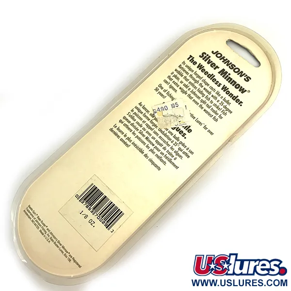 Johnson Silver Minnow Cuillère Anti-herbe, Vert/Orange/Nickel, #6193