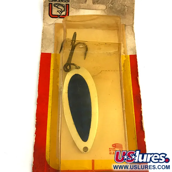 Luhr Jensen Krocodile Stubby Cuillère, Blanc / Bleu, 24g, Compacte, #6197