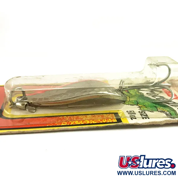 Cuillère Luhr Jensen Krocodile Stubby, Nickel martelé/UV rouge, 18g, #6222