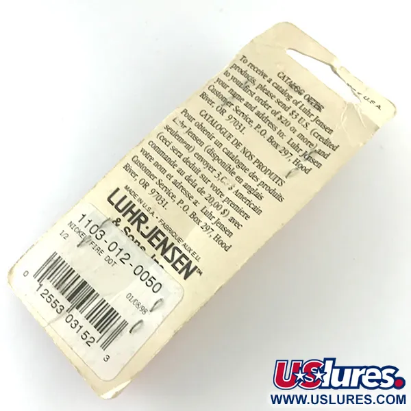 Luhr Jensen Les Davis Hotrod Cuillère, Nickel/Red Dot UV, 14g, #6229