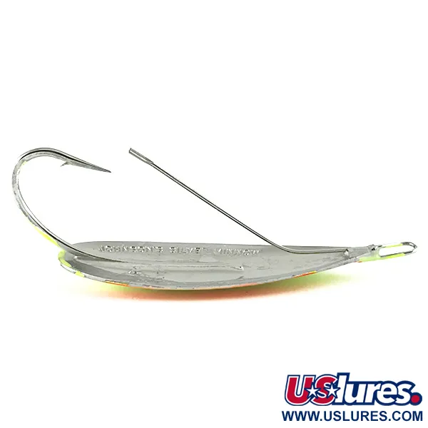 Johnson Silver Minnow UV Cuillère, Orange/Vert/Jaune, 21g, UV, #6237