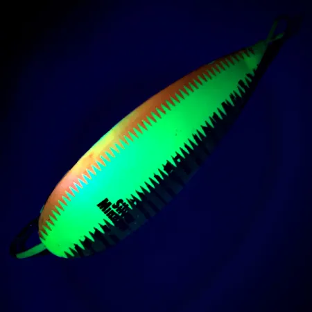 Johnson Silver Minnow UV Cuillère, Orange/Vert/Jaune, 21g, UV, #6237