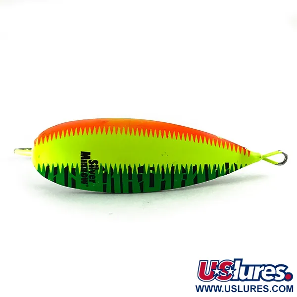 Johnson Silver Minnow UV Cuillère, Orange/Vert/Jaune, 21g, UV, #6237