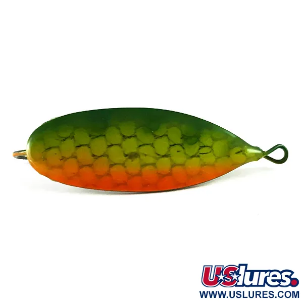 Johnson Silver Minnow Cuillère, Orange/Vert/Nickel, 6g, Anti-herbe, #6238