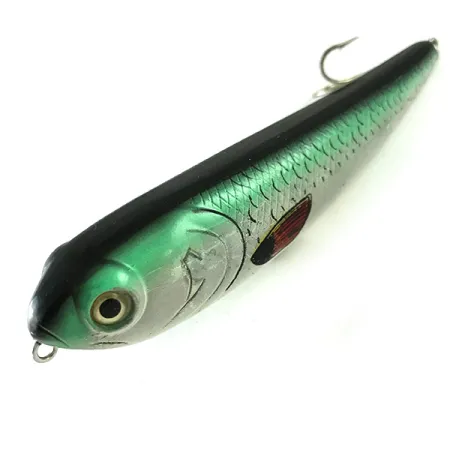 Bass Pro Shops XTS Pencil Plug Leurre de Surface, Gris/Vert, 14g, #6240