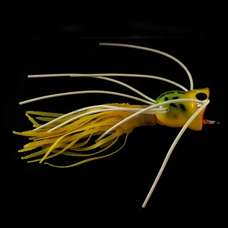 Fred Arbogast Hula Popper Popper, Frog, 1,6g, Jupe Caoutchouc, #6241