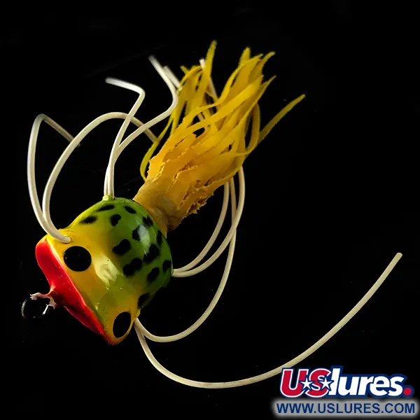 Fred Arbogast Hula Popper Popper, Frog, 1,6g, Jupe Caoutchouc, #6241