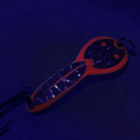 Acme Dazzler #2 UV Cuillère, Argent/Rouge, 7g, Finition UV, #6262