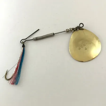 Worth 4 Cuillère, Laiton, 3.5g, Hameçon simple tinsel, #6285