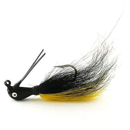 Northland Sting'r Bucktail Jig, Noir/Jaune, 12g, Œillet Stinger, #6290