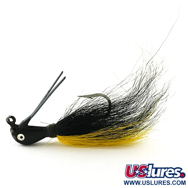 Northland Sting'r Bucktail Jig, Noir/Jaune, 12g, Œillet Stinger, #6290