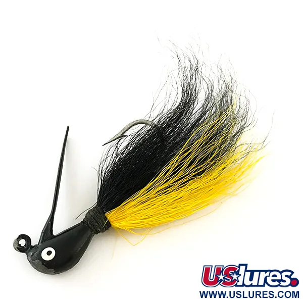 Northland Sting'r Bucktail Jig, Noir/Jaune, 12g, Œillet Stinger, #6290