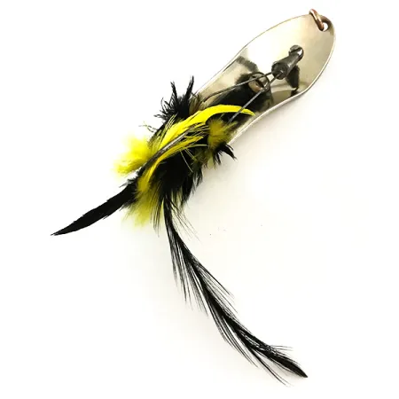 Pflueger Chum Cuillère, Nickel/Noir/Jaune, 28g, Anti-herbe, #6293