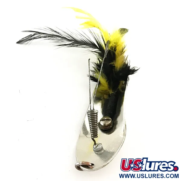 Pflueger Chum Cuillère, Nickel/Noir/Jaune, 28g, Anti-herbe, #6293