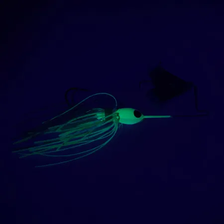 Strike King Mini Pro-Buzz Buzzbait, Nickel/Vert Fluo, 10g, Glow, #6302