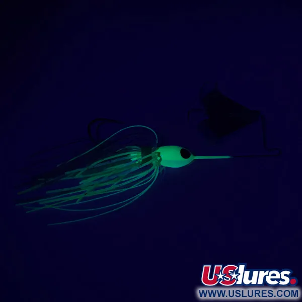 Strike King Mini Pro-Buzz Buzzbait, Nickel/Vert Fluo, 10g, Glow, #6302
