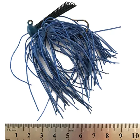 Bass Jig, Bleu, 10g, Anti-herbe, #6324