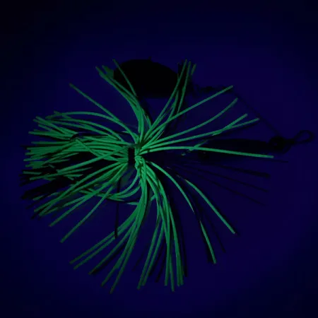 Spinner Bait Spinnerbait, Laiton/Nickel/Jaune UV, 12g, UV-réactif, #6327