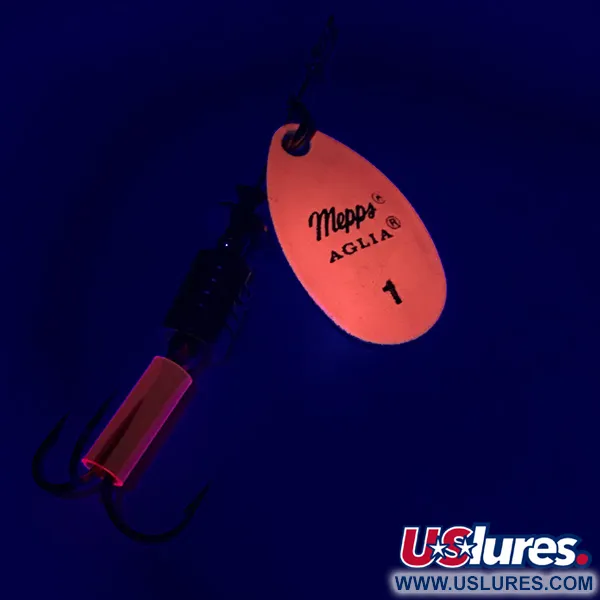 Mepps Aglia 1 Fluo Cuiller, Rose Fluorescent, 3.5g, UV, #6332
