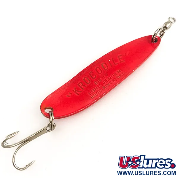 Cuillère Luhr Jensen Krocodile Die #4, Rouge, 14g, UV-réactive, #6378