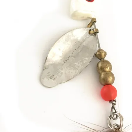 Mepps Lusox 1 Cuiller, Nickel / Rouge, 10g, Tête Plombée, #6403