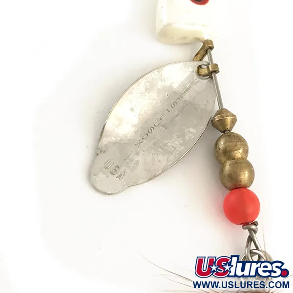 Mepps Lusox 1 Cuiller, Nickel / Rouge, 10g, Tête Plombée, #6403