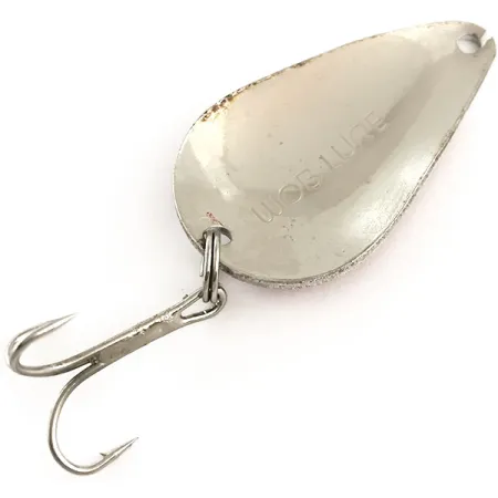 Worden’s Wob Lure Cuillère, Rouge / Blanc / Nickel, 12g, Martelée, #6418