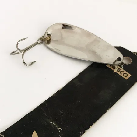 Nebco FlashBait 266 Cuillère, Blanc, Noir, Nickel, 10g, Vintage, #6421