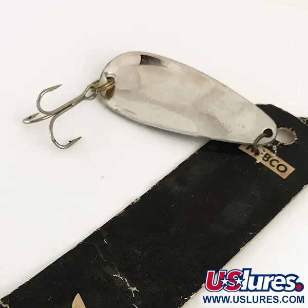 Nebco FlashBait 266 Cuillère, Blanc, Noir, Nickel, 10g, Vintage, #6421