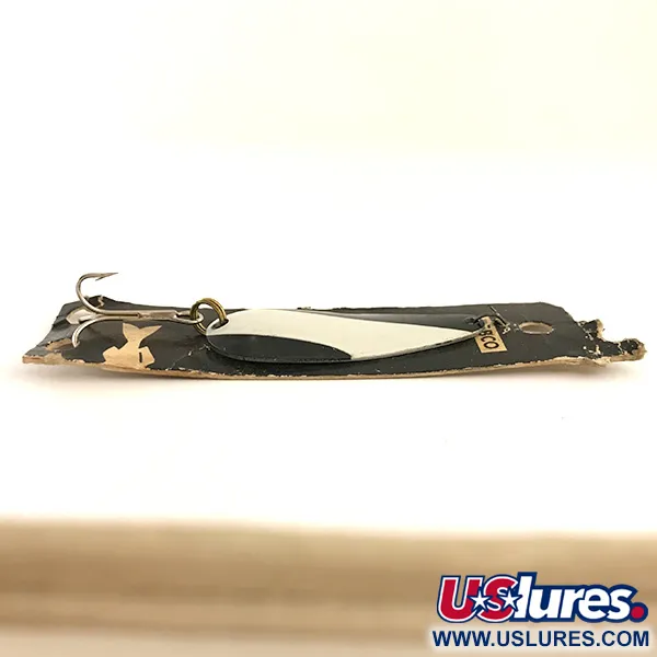 Nebco FlashBait 266 Cuillère, Blanc, Noir, Nickel, 10g, Vintage, #6421