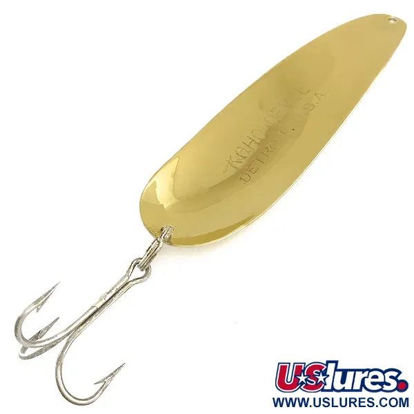 Dardevle Koho Devle Cuillère, Or, 40g, Gravure Detroit, #6433